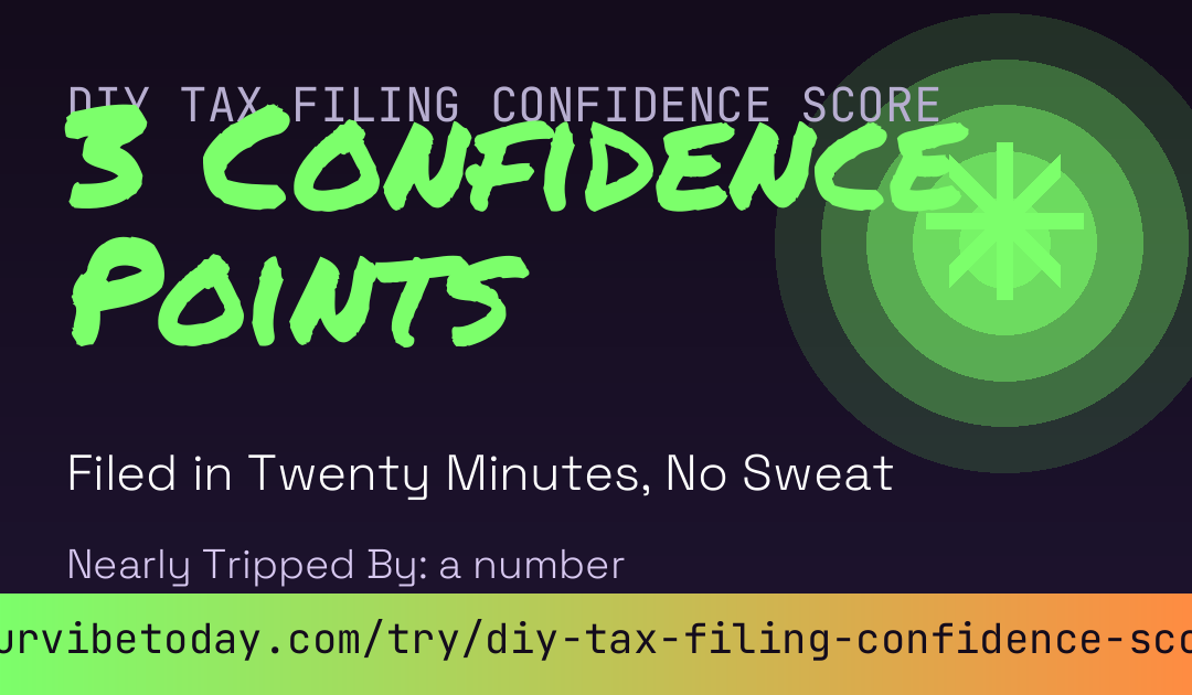 DIY Tax Filing Confidence Score card preview