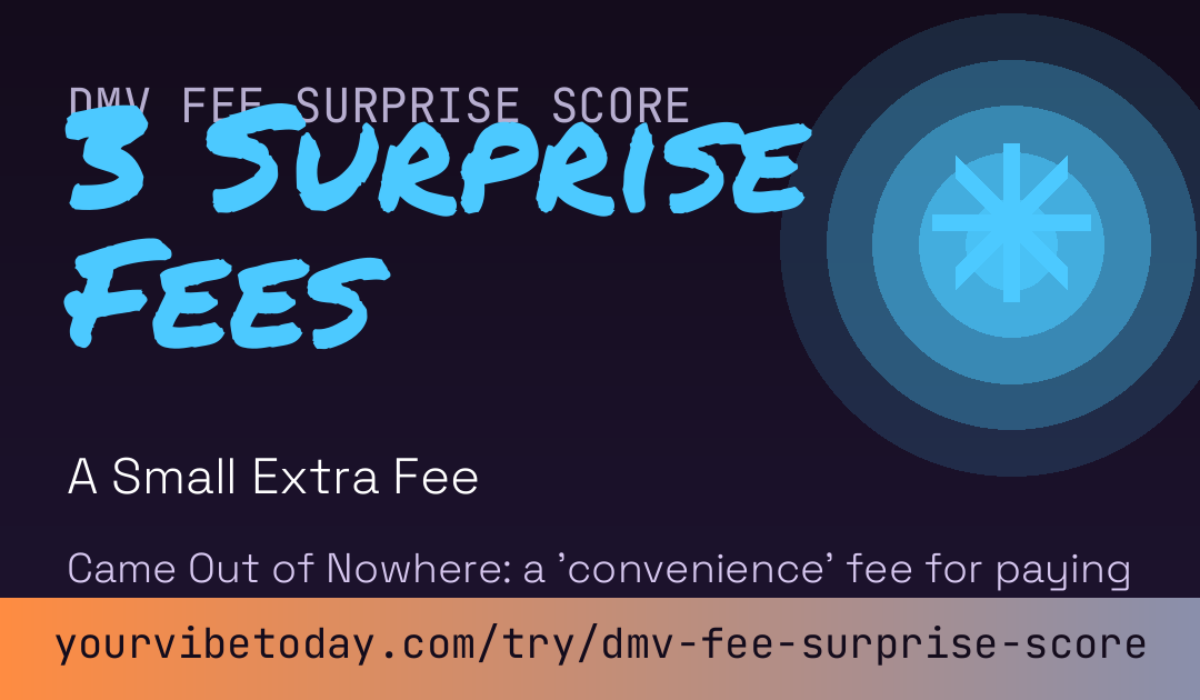 DMV Fee Surprise Score card preview