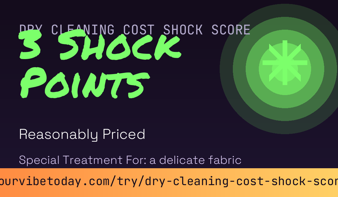 Dry Cleaning Cost Shock Score card