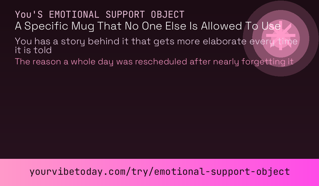 Emotional support object card
