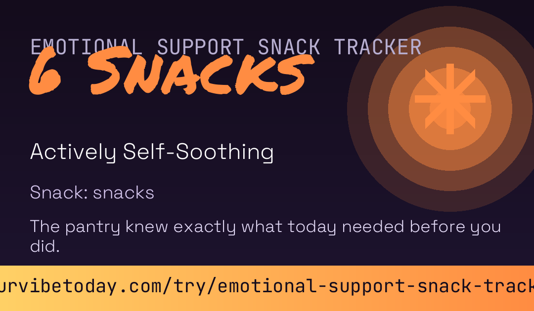 Emotional Support Snack Tracker card