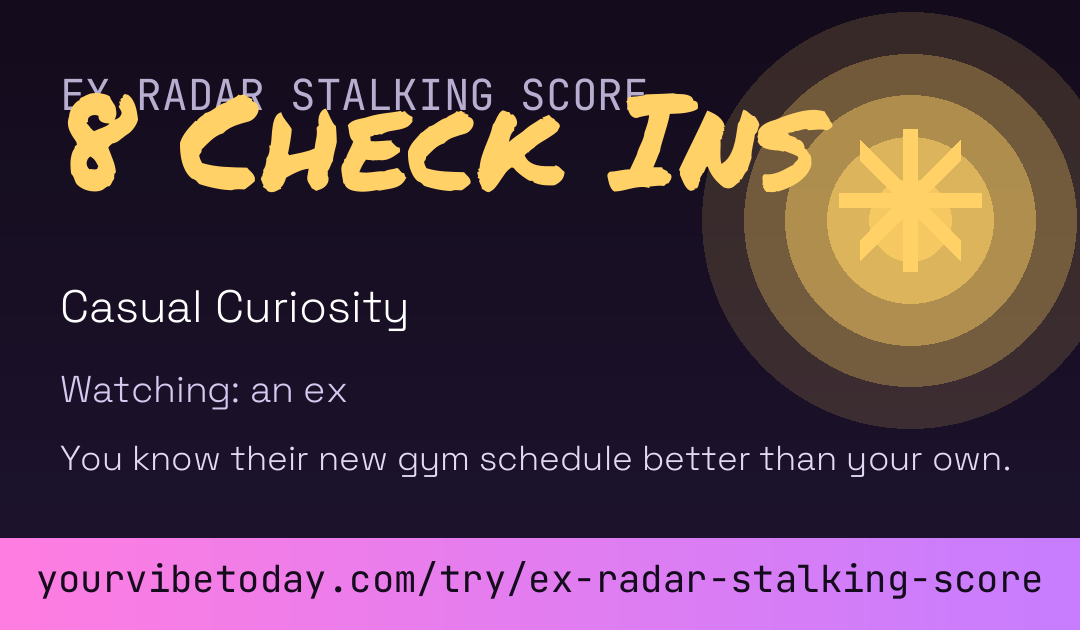 Ex Radar Stalking Score card