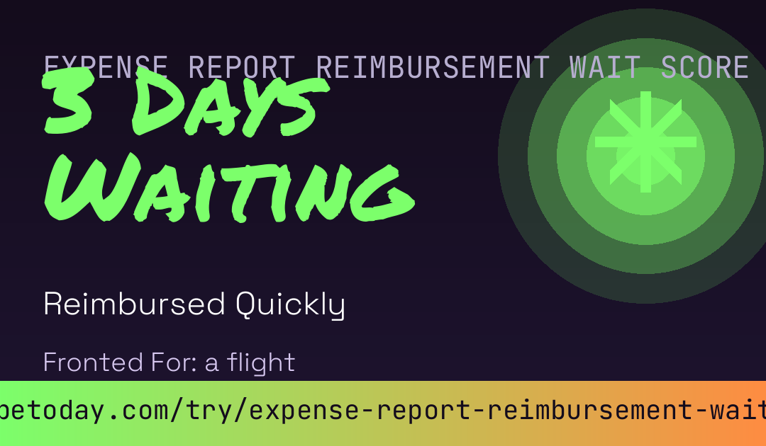 Expense Report Reimbursement Wait Score card preview