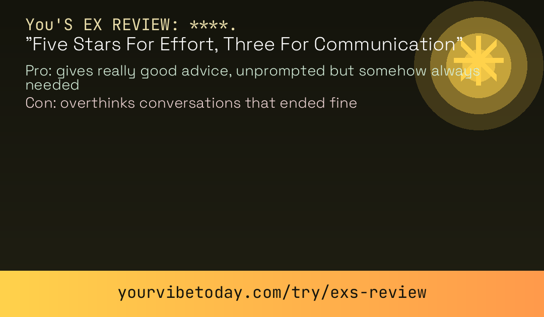 Ex's review card
