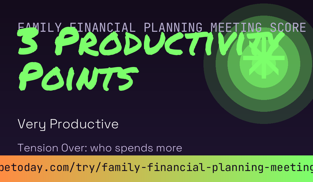 Family Financial Planning Meeting Score card