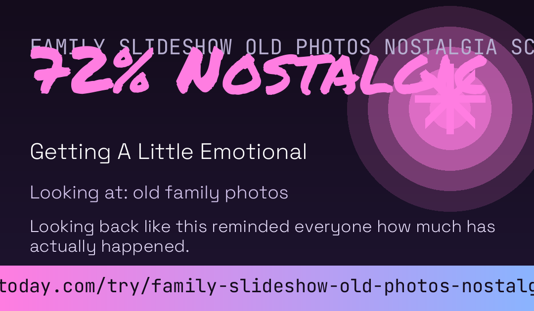 Family Slideshow Old Photos Nostalgia Score card preview