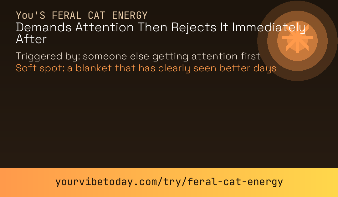 Feral cat energy card