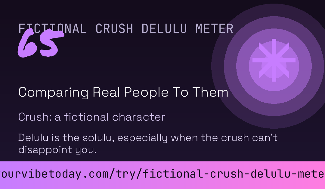 Fictional Crush Delulu Meter card preview