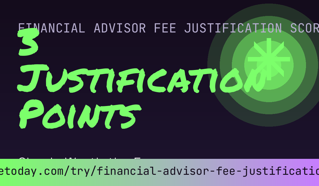 Financial Advisor Fee Justification Score card preview