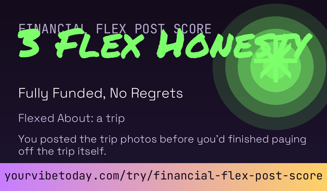 Financial Flex Post Score card preview