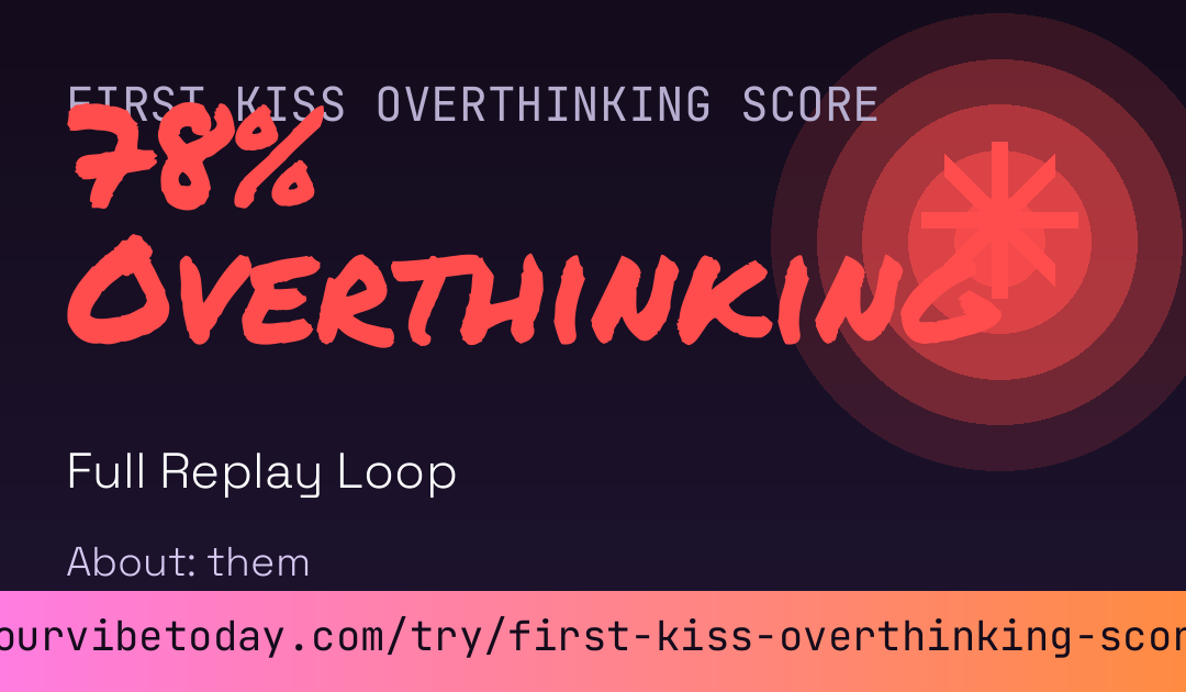 First Kiss Overthinking Score card
