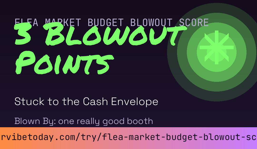 Flea Market Budget Blowout Score card preview