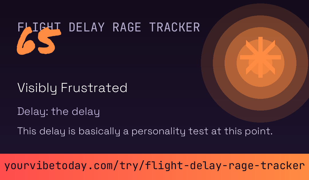 Flight Delay Rage Tracker card preview