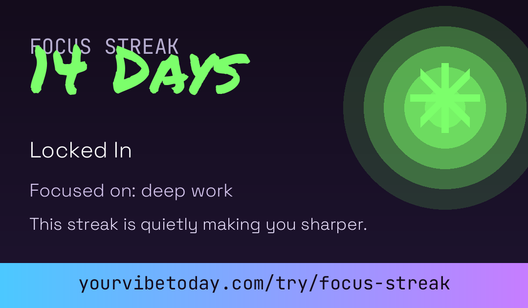 Focus Streak card