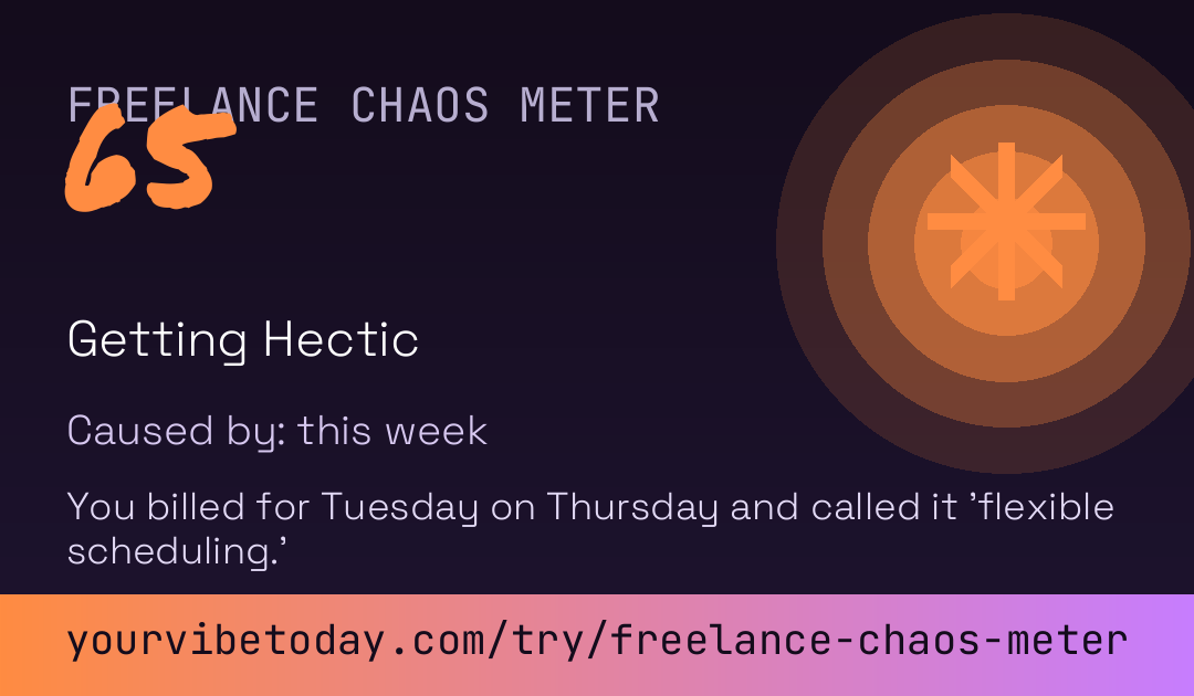 Freelance Chaos Meter card