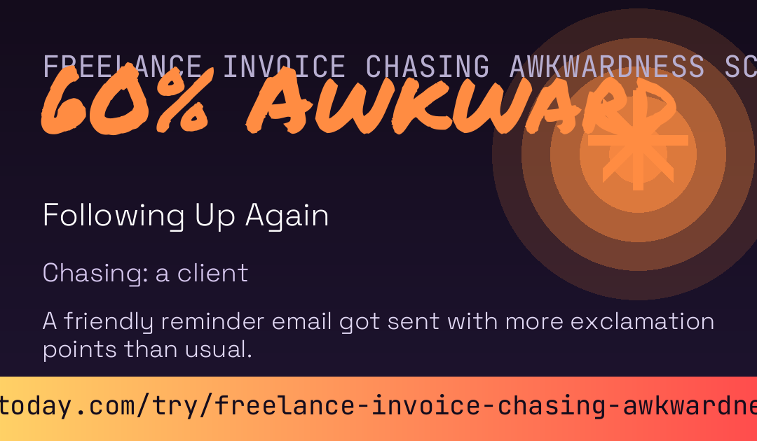 Freelance Invoice Chasing Awkwardness Score card preview