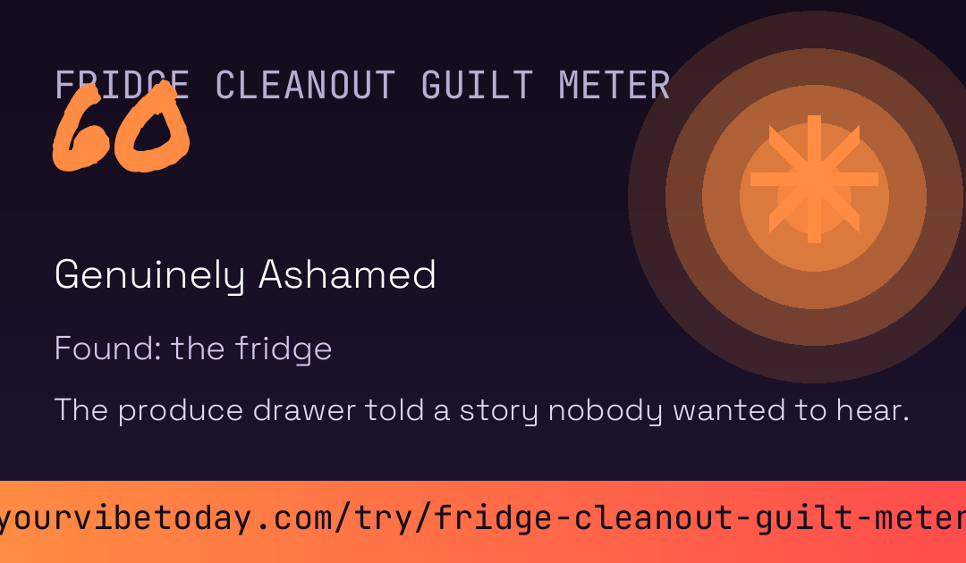 Fridge Cleanout Guilt Meter card preview