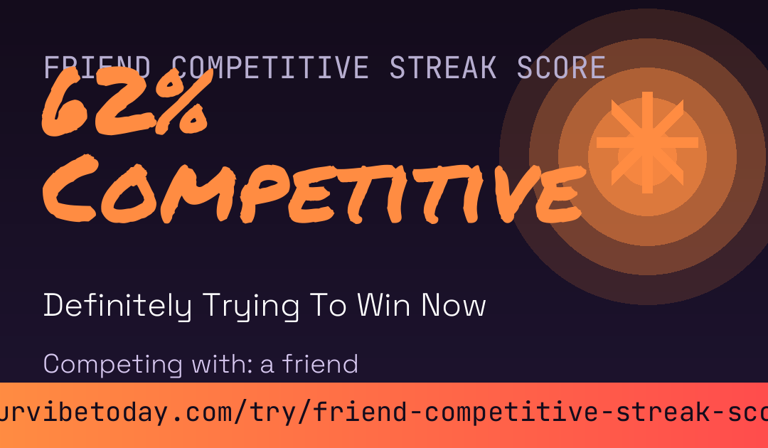 Friend Competitive Streak Score card