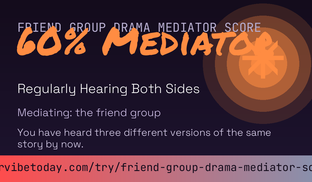 Friend Group Drama Mediator Score card preview