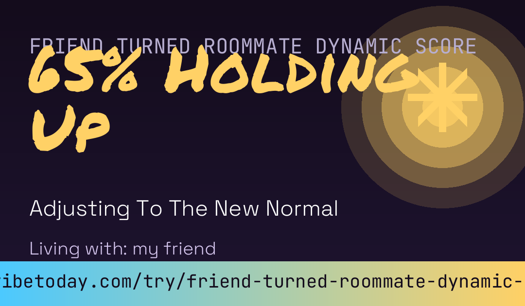 Friend Turned Roommate Dynamic Score card