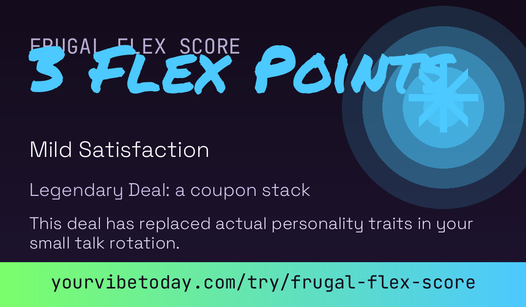 Frugal Flex Score card