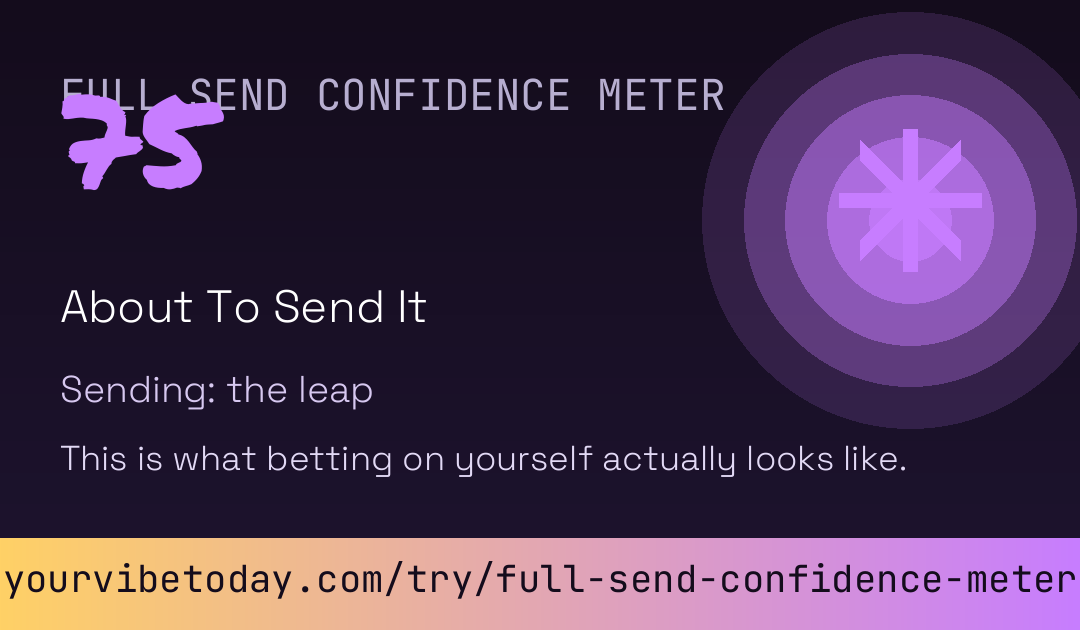 Full Send Confidence Meter card