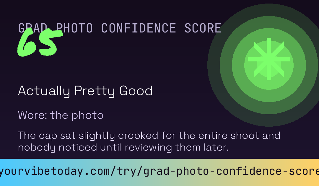 Grad Photo Confidence Score card preview