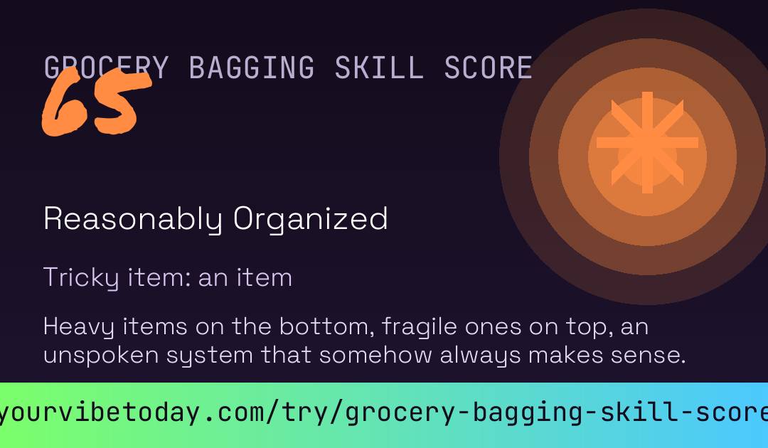 Grocery Bagging Skill Score card preview