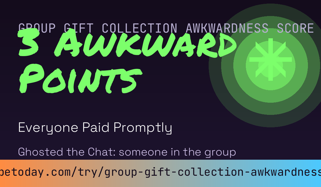 Group Gift Collection Awkwardness Score card preview