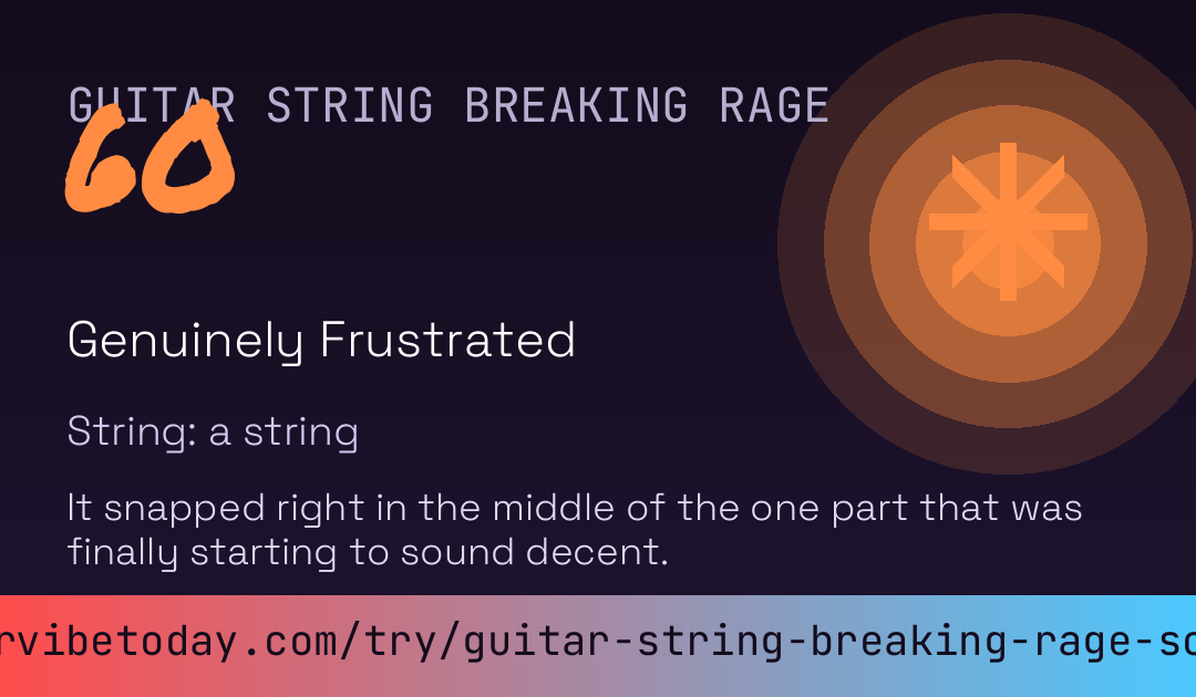 Guitar String Breaking Rage Score card preview