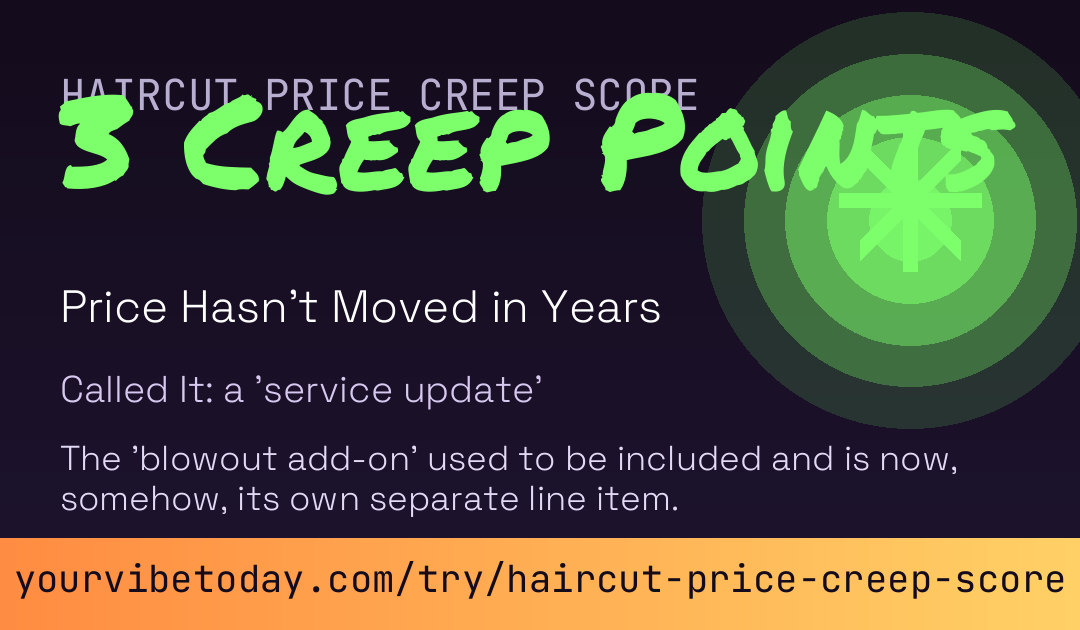 Haircut Price Creep Score card preview