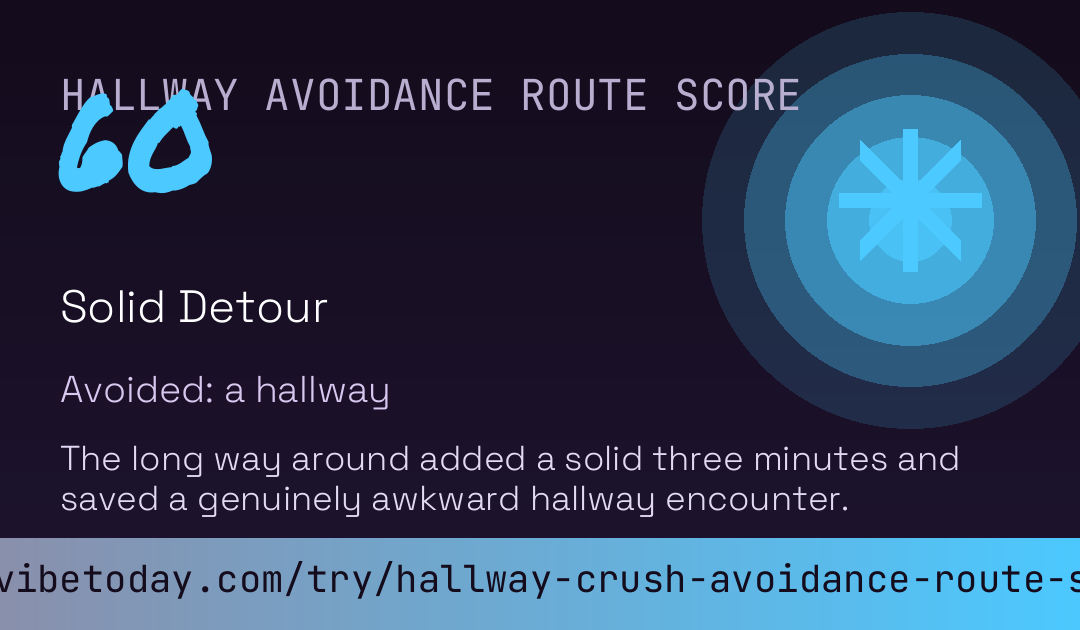 Hallway Avoidance Route Score card