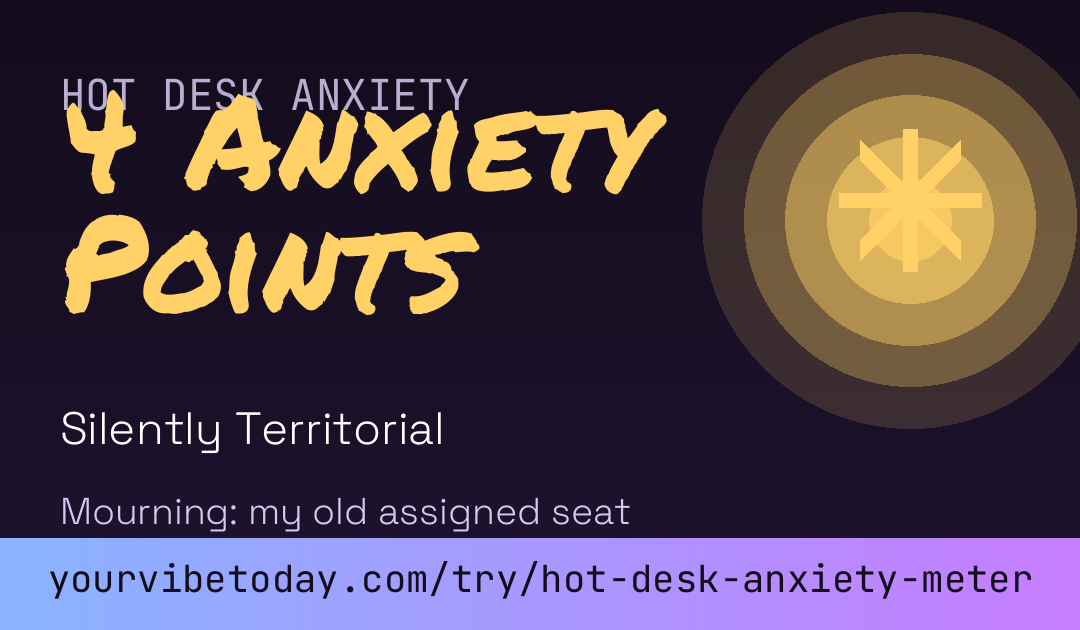 Hot Desk Anxiety Meter card
