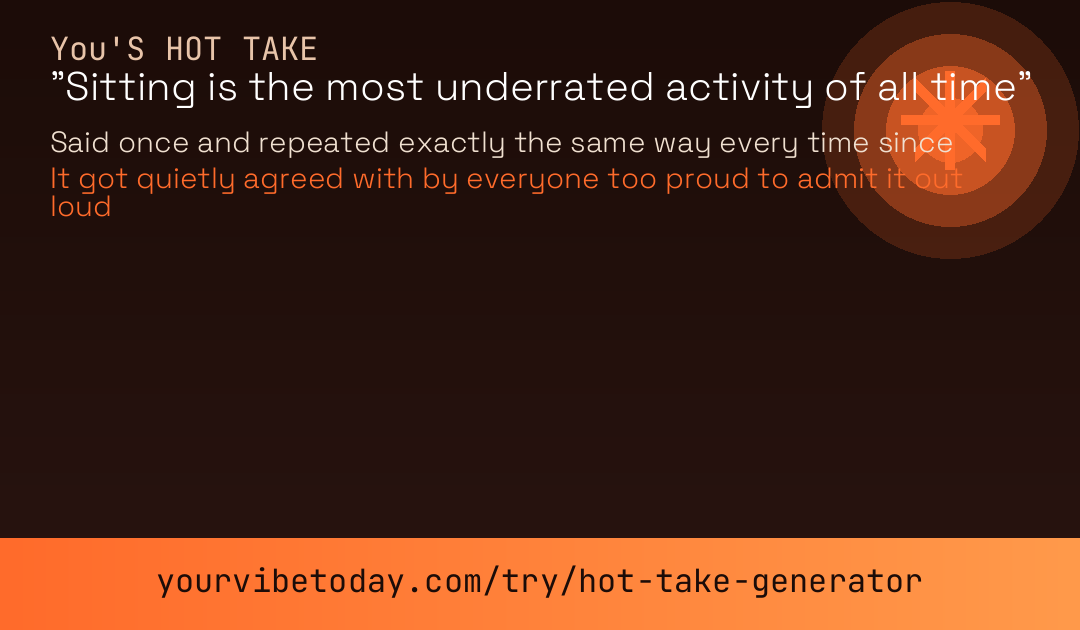 Hot take generator card