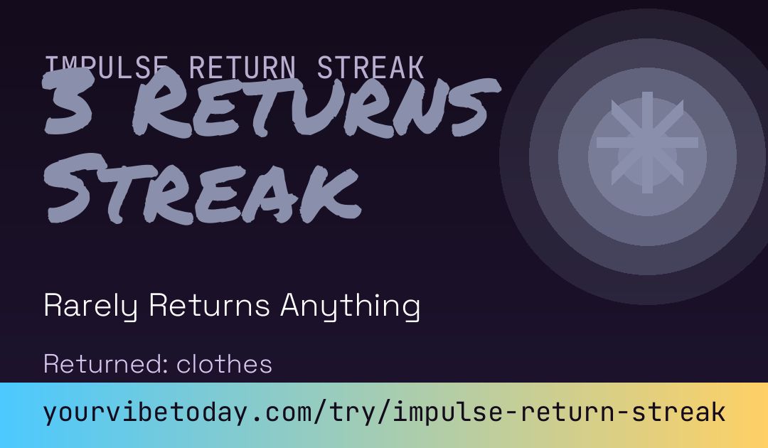Impulse Return Streak card