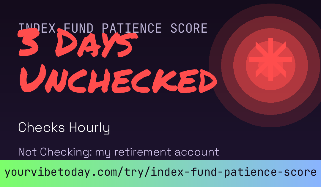 Index Fund Patience Score card preview