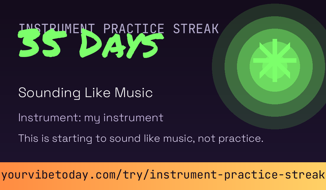 Instrument Practice Streak card preview