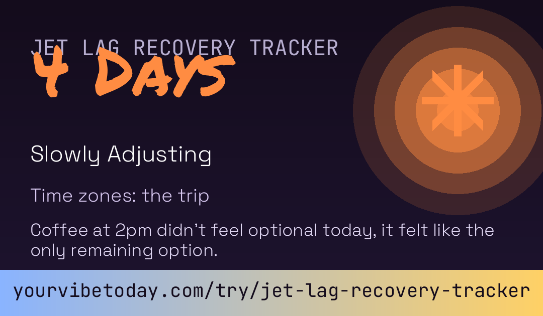 Jet Lag Recovery Tracker card preview