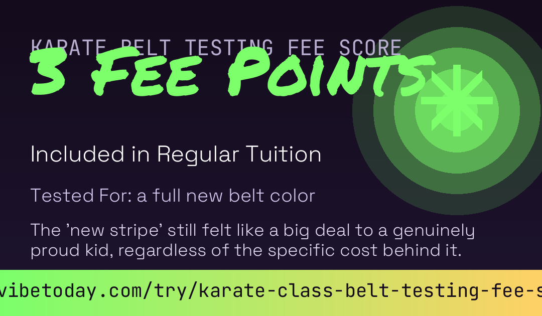 Karate Belt Testing Fee Score card preview