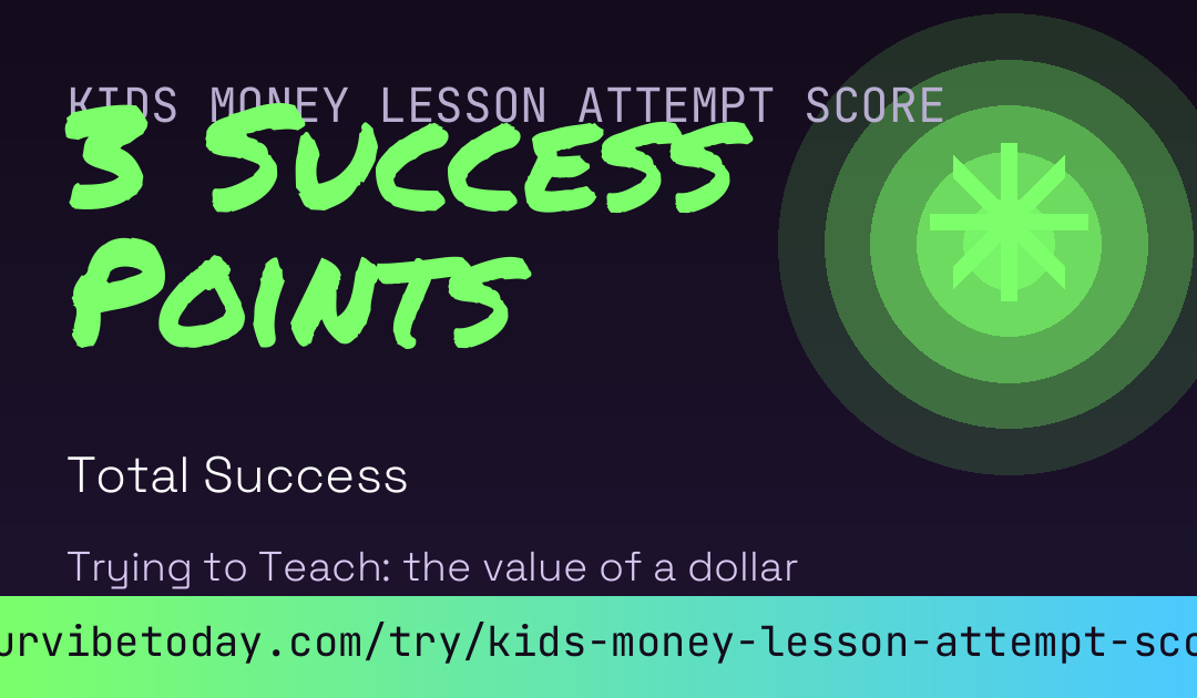 Kids Money Lesson Attempt Score card preview