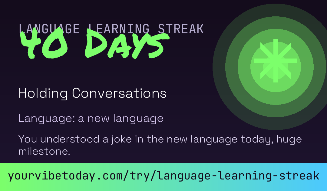Language Learning Streak card preview