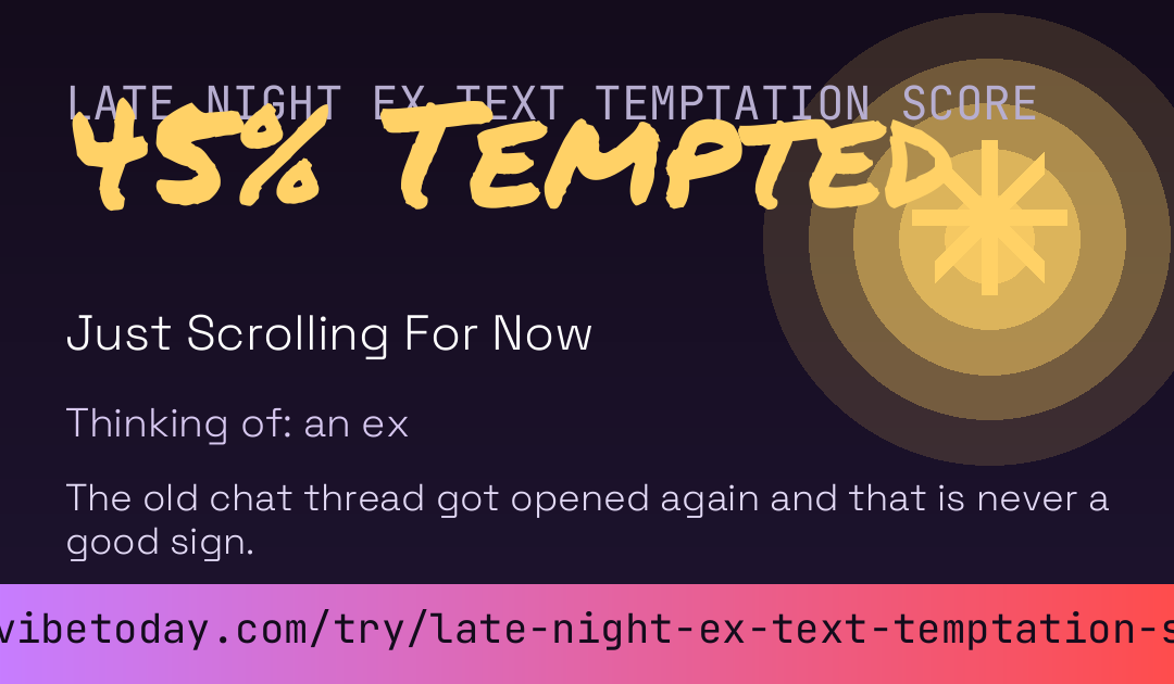 Late Night Ex Text Temptation Score card preview