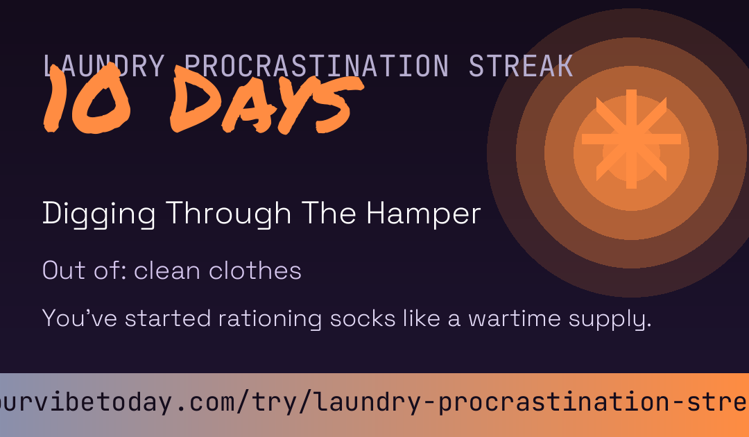 Laundry Procrastination Streak card preview