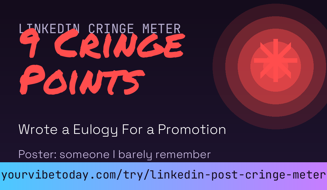 LinkedIn Post Cringe Meter card preview