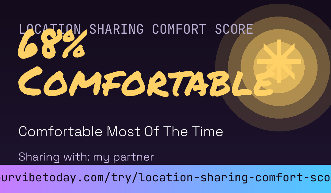 Location Sharing Comfort Score card