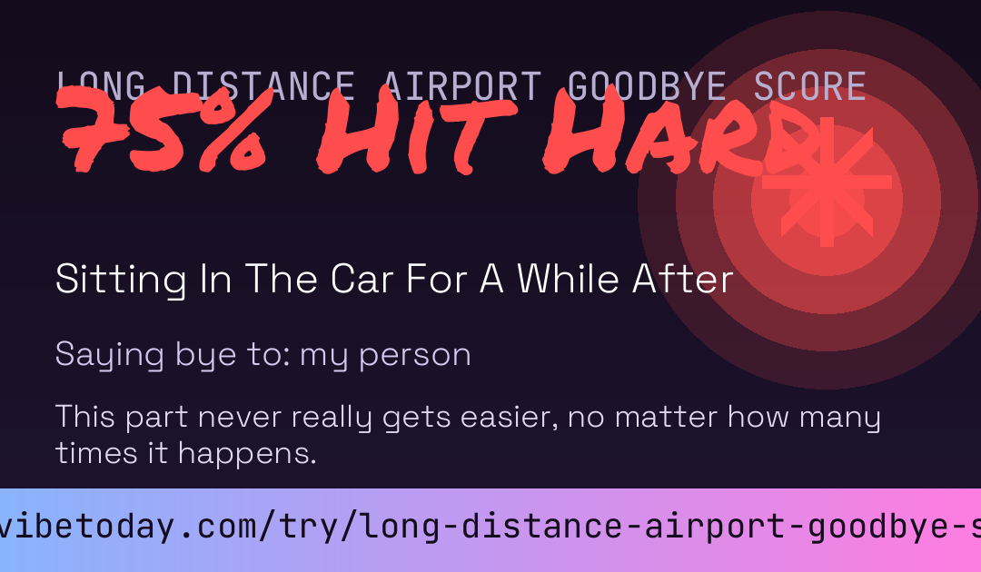 Long Distance Airport Goodbye Score card preview
