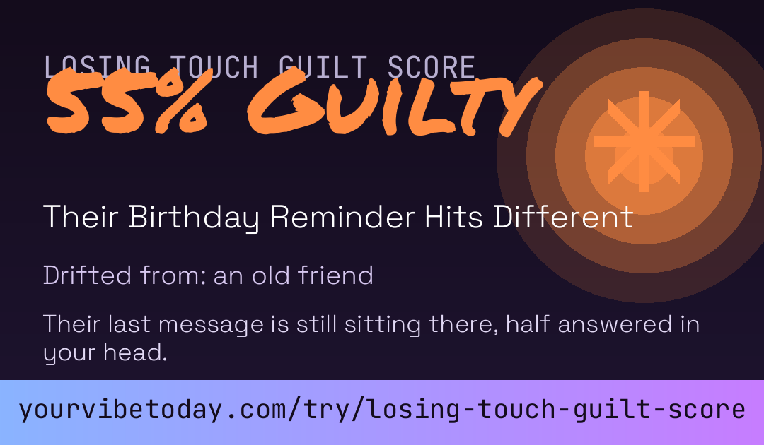 Losing Touch Guilt Score card preview