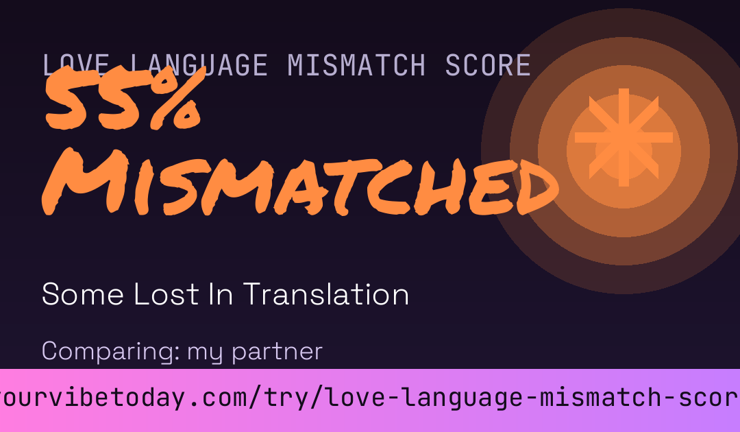 Love Language Mismatch Score card preview
