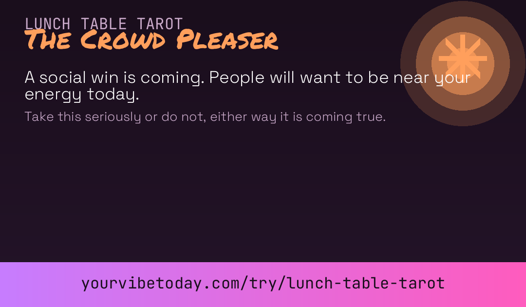 Lunch table tarot card