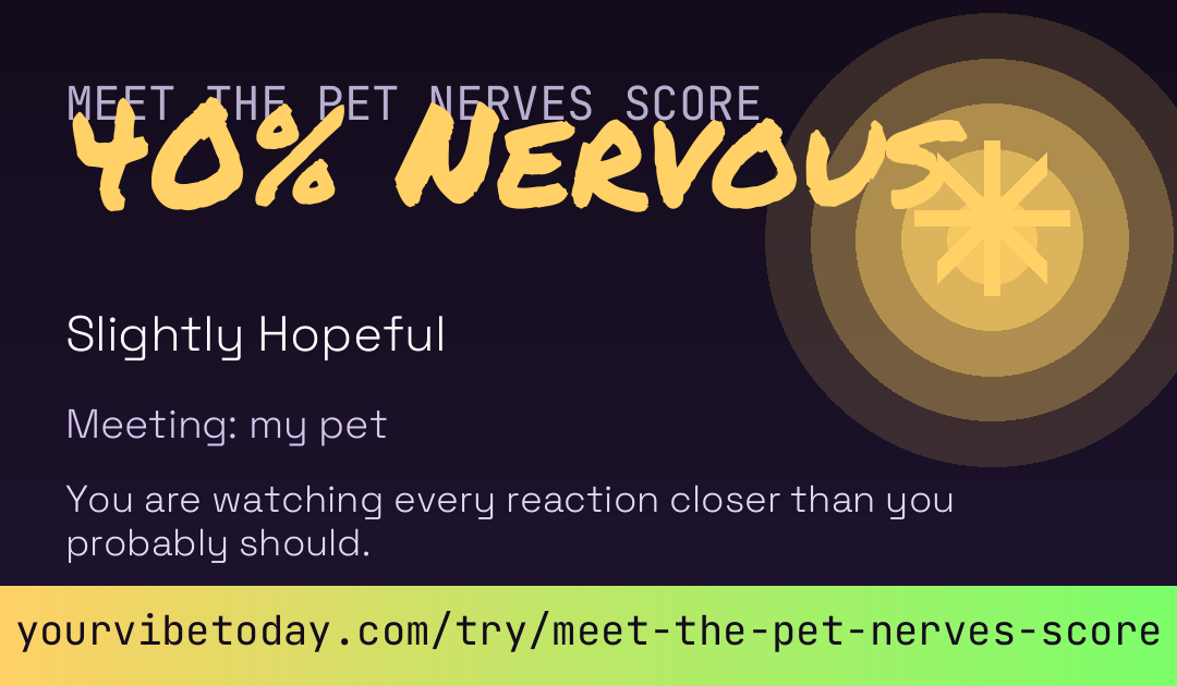 Meet The Pet Nerves Score card preview